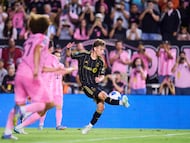 Nathan Ordaz of Los Angeles during the Quarter Finals second leg match between Inter Miami and Los Angeles FC as part of the CONCACAF Champions Cup 2025, at Chase Stadium on April 09, 2025 in Fort Lauderdale, Miami, Florida, United States.