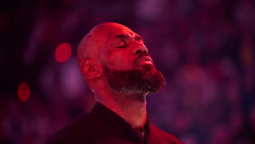 LeBron James, antes de un partido contra los Trail Blazers.