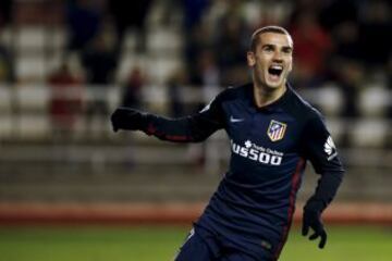 Celebración del gol de Griezmann (2-0).