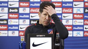 Simeone en rueda de prensa.