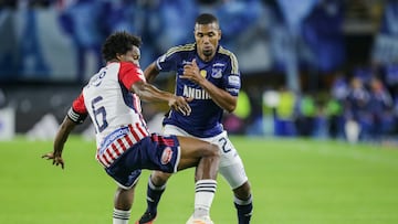 Partido entre Millonarios y Junior de Barranquilla en El campín.