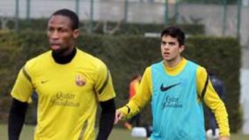 Pedro, Pinto y Keita se entrenaron con el filial