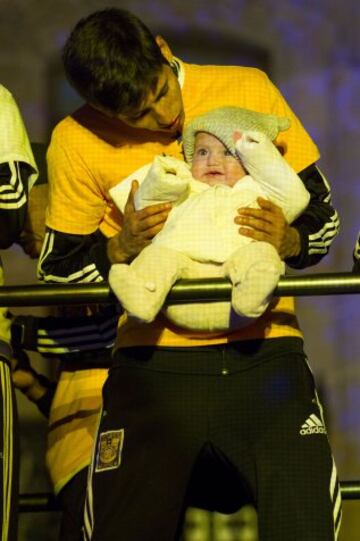 La celebración del Equipo Tigres UANL Campeon del Torneo Apertura 2015 de la Liga MX