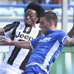 Cuadrado juega como titular y se destaca en triunfo ante Empoli