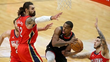 Eric Gordon, durante el partido de la NBA que ha enfrentado a New Orleans Pelicans y a Houston Rockets.