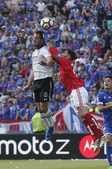 El capitán de la U ha celebrado en siete de las 22 ocasiones que enfrentó al clásico rival. 