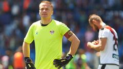 Alberto Garc&iacute;a, portero del Rayo ante el Levante.