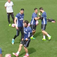 Lucas vs Nacho: el pique más divertido del entrenamiento