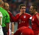 Robben-Ribery: bronca en el vestuario por una falta