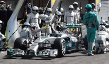 Nico Rosberg  en boxes