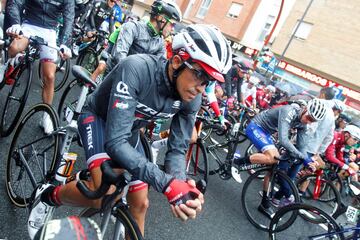 Alberto Contador antes de la salida en Lorca.