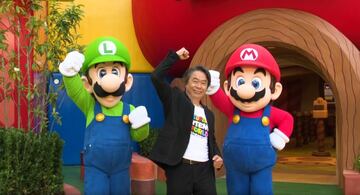 Shigeru Miyamoto, en Super Nintendo World.