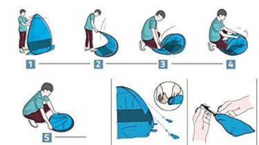 Relájate en la arena con esta carpa para playa plegable con protección UV y tejido ecológico 