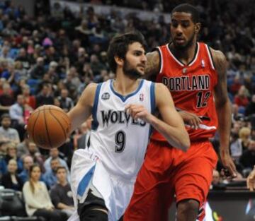 Ricky Rubio (Minnesota Timberwolves) fue uno de los grandes protagonistas de la noche al lograr 25 puntos, récord personal de anotación en la NBA para el español.