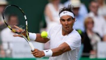 Nadal, en la exhibici&oacute;n de blanco impoluto.