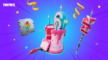 fortnite battle royale 6 aniversario cumpleaños evento