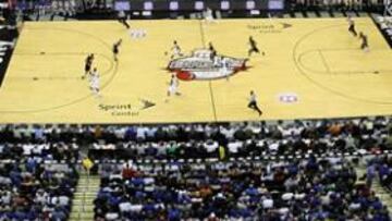 <b>TREMENDA EXPECTACIÓN. </b>El basket universitario desata pasiones. El Sprint Center de Kansas City se llenó el sábado para el Kansas-Colorado del torneo de la Big 12.