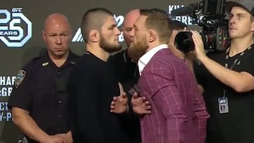 Cr&oacute;nica de la conferencia de prensa entre Khabib y McGregor.