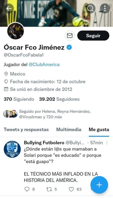 El "like" de Óscar Jiménez celebrando el cese de Santiago Solari