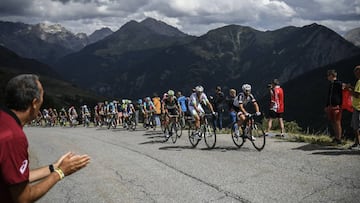 Imagen de una etapa de montaña durante el Tour de Francia 2018.
