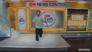Savannah Bananas star faceplants on live CNN after failed backflip attempt