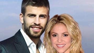 Gerard Piqué y Shakira posando sonrientes