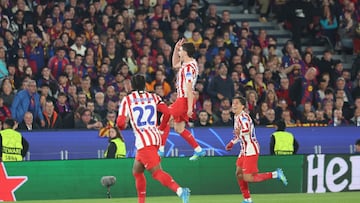 08/04/26 PARTIDO CHAMPOINS LEAGUE CUARTOS IDA
BARCELONA - ATLETICO DE MADRID
PRIMER GOL FALTA DIRECTA JULIAN ALVAREZ 0-1 ALEGRIA