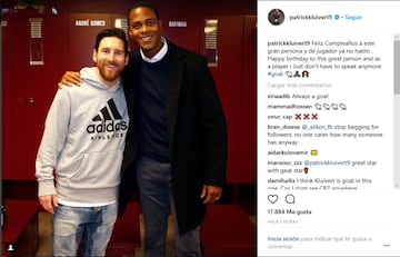 Patrick Kluivert ha querido felicitar al astro destacando que es "una gran persona".