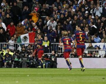 Neymar celebrando el gol 0-2 para el Barcelona