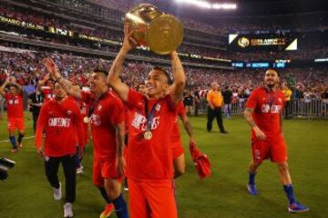 Así festejó la Roja su título Centenario