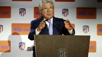 Enrique Cerezo, presidente del Atlético de Madrid.