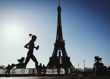 Imágenes de la maratón de París. 
