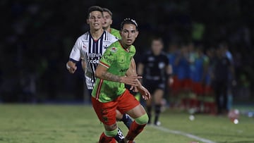 (L-R), Arturo Alfonso Gonzalez of Monterrey and Francisco Nevarez of Juarez during the game FC Juarez vs Monterrey, corresponding Round 14 the Torneo Apertura 2022 of the Liga BBVA MX at Olimpico Benito Juarez Stadium, on September 09, 2022.
<br><br>
(I-D), Arturo Alfonso Gonzalez de Monterrey y Francisco Nevarez de Juarez durante el partido FC Juarez vs Monterrey, correspondiente a la Jornada 14 del Torneo Apertura 2022 de la Liga BBVA MX en el Estadio Olimpico Benito Juarez, el 09 de Septiembre de 2022.