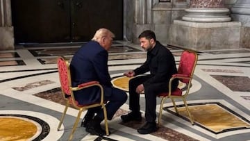 26/04/2025 Ucrania.- Zelenski agradece a Trump un encuentro "potencialmente histórico" en el Vaticano.
El presidente de Ucrania, Volodimir Zelenski, ha agradecido a su homólogo estadounidense, Donald Trump, el encuentro mantenido esta mañana en la basílica de San Pedro de Roma, el primero cara a cara desde su agria discusión de febrero, ejemplo de las desavenencias entre ambos sobre las soluciones a la guerra de Ucrania.
POLITICA EUROPA UCRANIA INTERNACIONAL
PRESIDENCIA DE UCRANIA