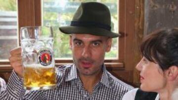 Guardiola, durante la fiesta de la cerveza en Múnich.