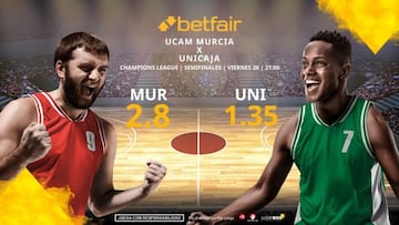 UCAM Murcia vs. Unicaja Baloncesto: horario, TV, estadísticas, cuadro y pronósticos