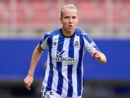 Cahynova, durante un partido de la Real Sociedad.