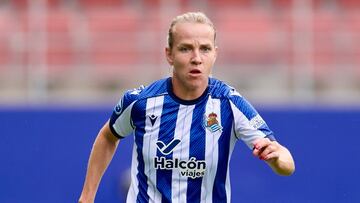 Cahynova, durante un partido de la Real Sociedad.