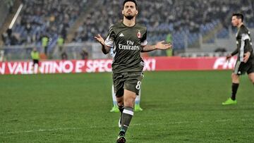 Suso celebra su gol ante la Lazio.