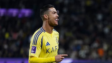 Soccer Football - Asian Champions League - Group B - Al Nassr v Al Wasl - Al-Awwal Park, Riyadh, Saudi Arabia - February 3, 2025 Al Nassr's Cristiano Ronaldo celebrates scoring their second goal REUTERS/Hamad I Mohammed
