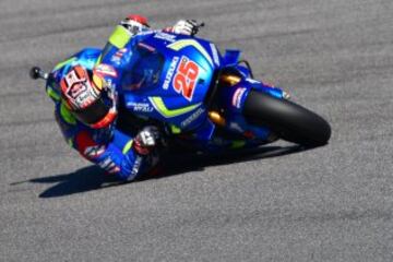 Maverick Viñales durante la sesión de entrenamientos libres.