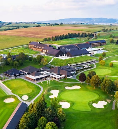 Vista aérea del complejo hotelero. 