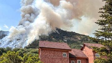 Incendio forestal en Collado Mediano.