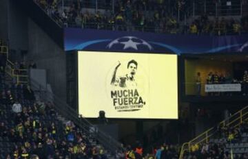 Imágenes de la antesala del duelo Dortmund-Mónaco en el Signal Iduna Park.