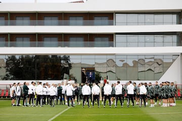 Buen ambiente en el entrenamiento antes de la final del Mundial del Clubes