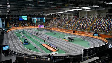 Vista general del Atakoy Athletics Arena, que acogerá esta semana los Campeonatos de Europa de atletismo indoor.