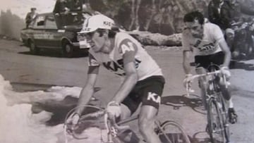 Paco Galdós, en el Stelvio.