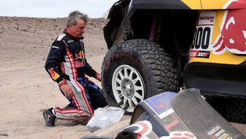 Carlos Sainz, tras el incidente. 