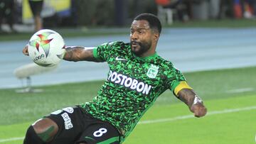 Jugadores de Atl&eacute;tico Nacional en un partido de la Liga BetPlay