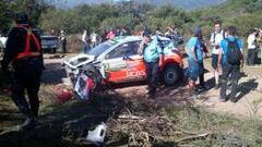 Violento accidente deja a seis espectadores heridos